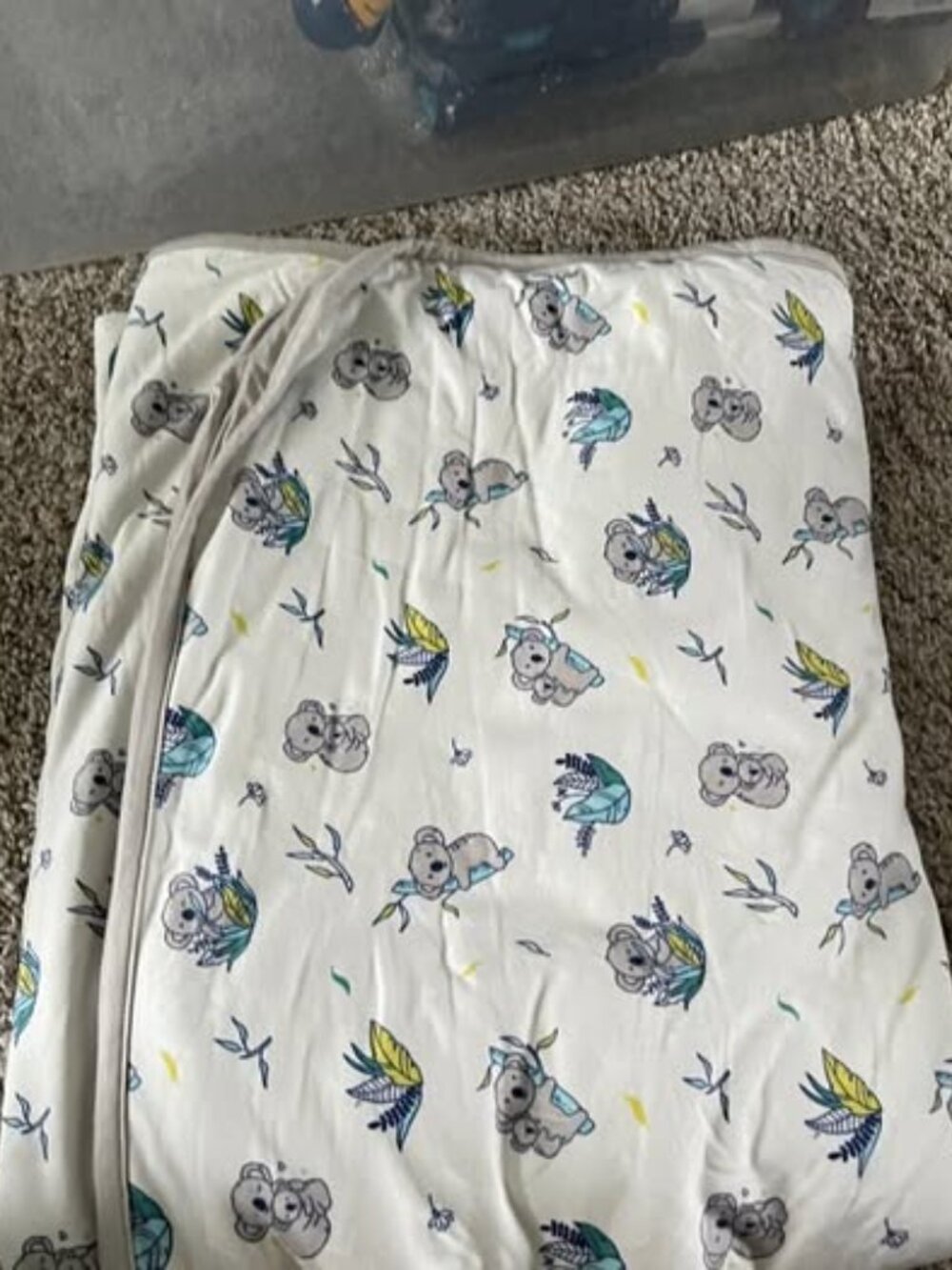 Bellabu Bear Koala Bamboo Blanket White 45 x 60 in